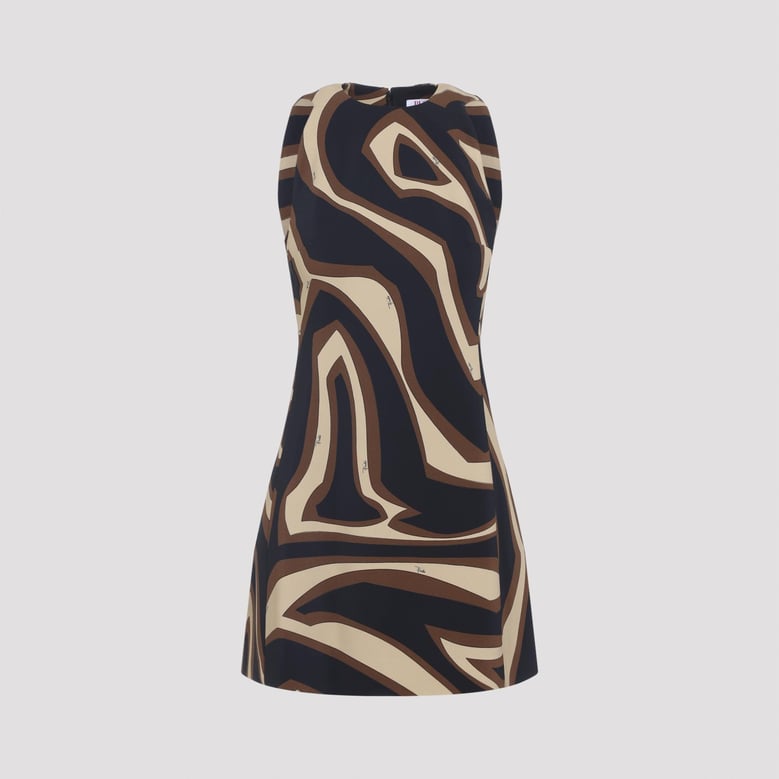gold viscose dress by Selfnex