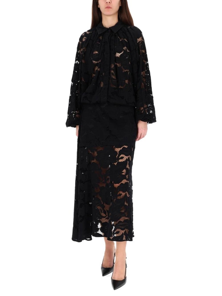 lace midi skirt by Selfnex