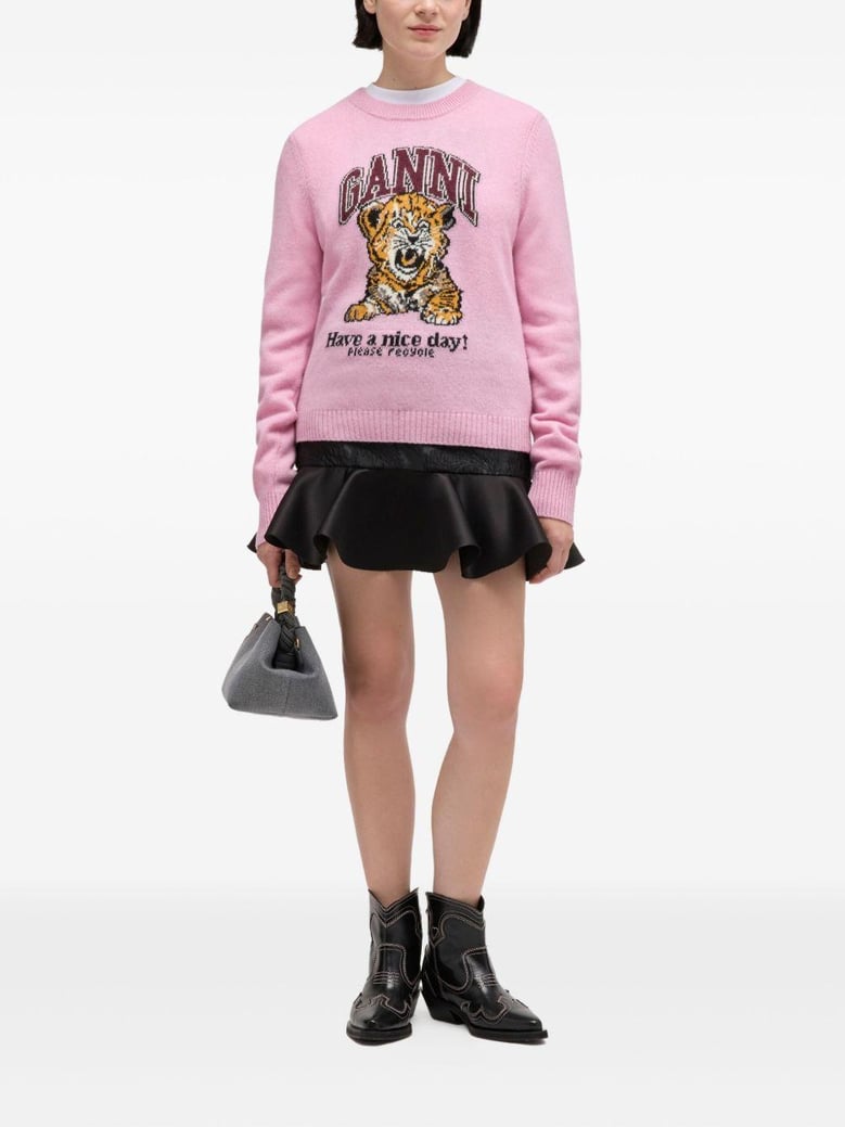 wool crewneck sweater by Selfnex