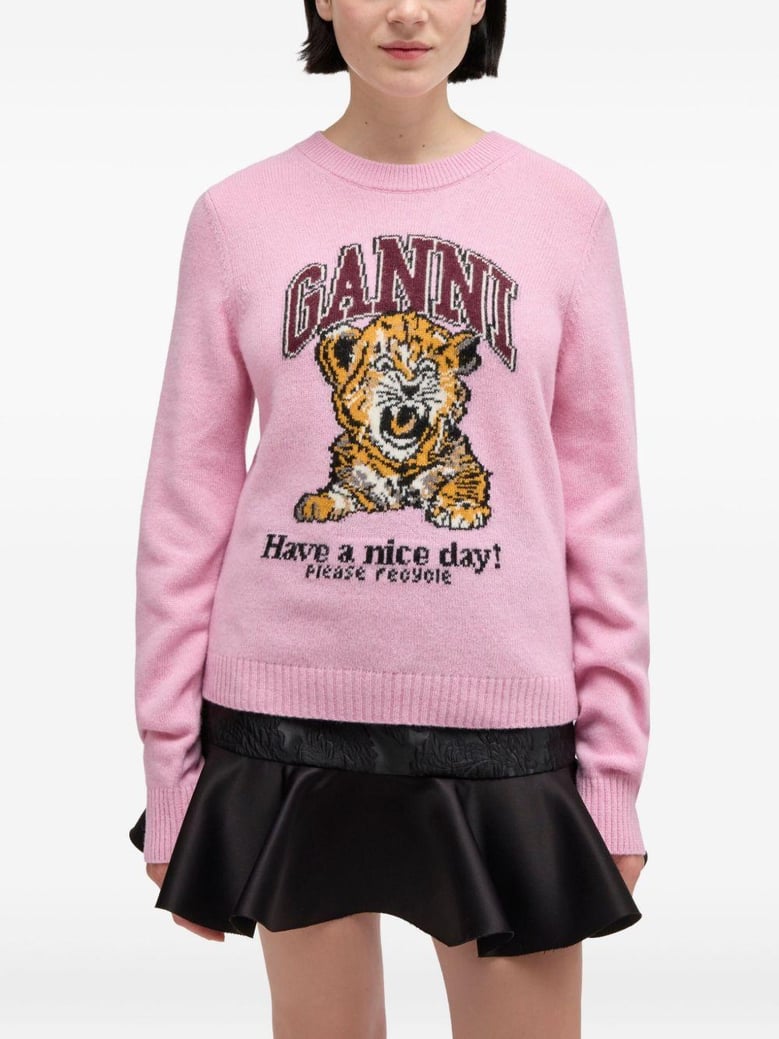 wool crewneck sweater by Selfnex