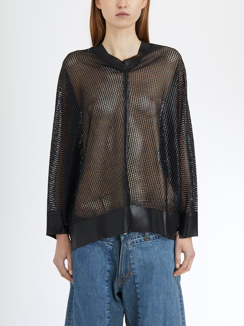 oversized mesh sweater by Selfnex