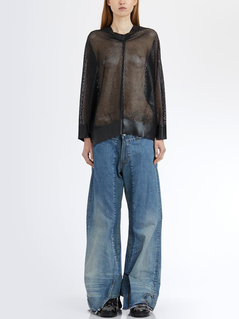 oversized mesh sweater by Selfnex