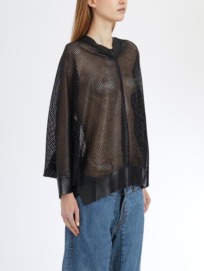 oversized mesh sweater by Selfnex