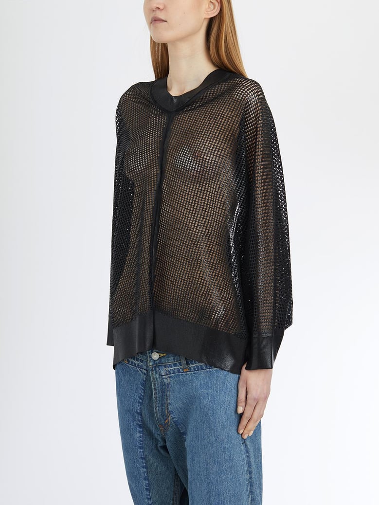 oversized mesh sweater by Selfnex