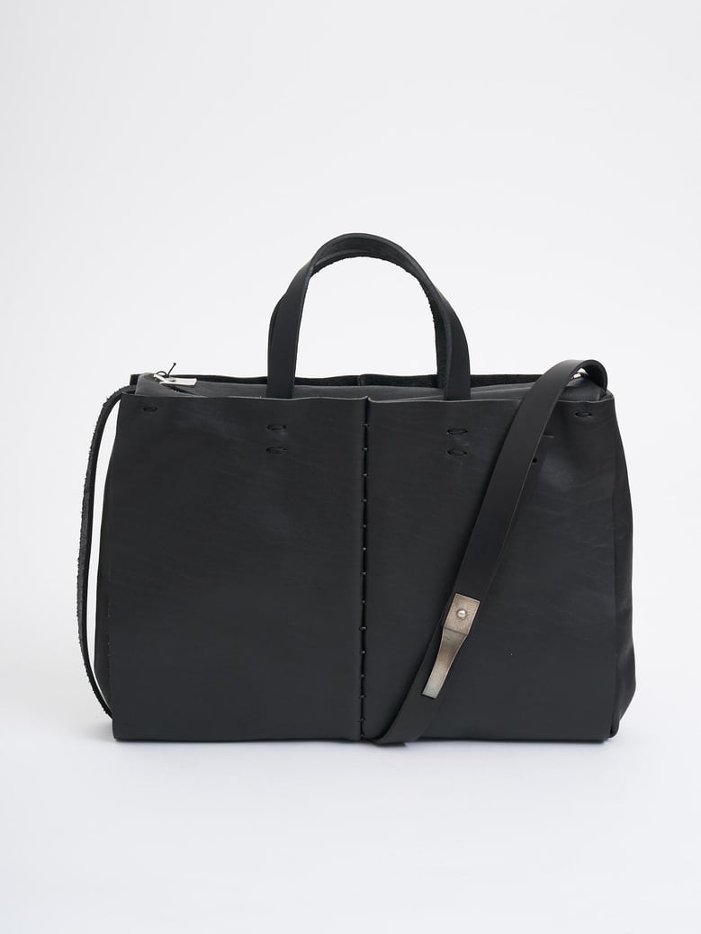 big stitch leather bag by Selfnex