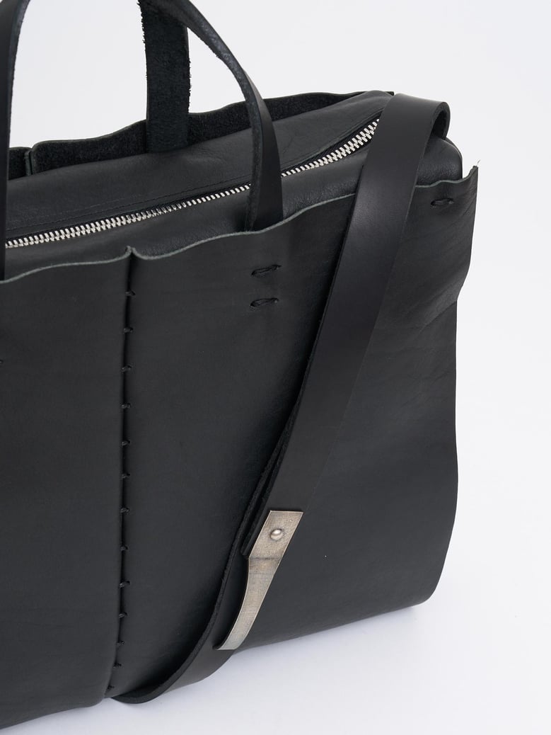 big stitch leather bag by Selfnex