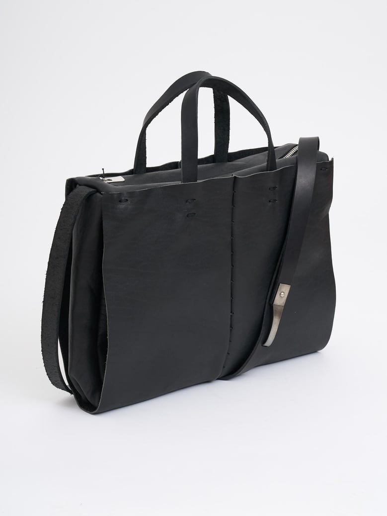 big stitch leather bag by Selfnex