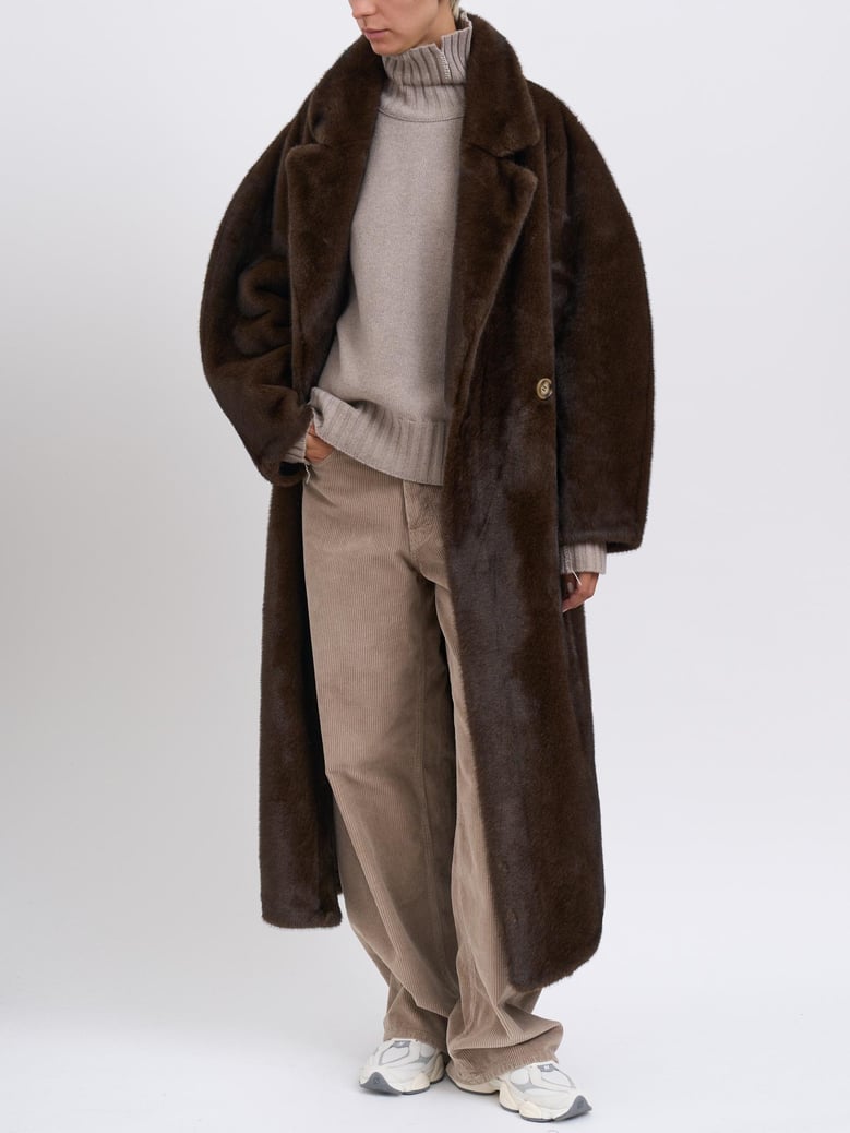 faux fur coat by Selfnex
