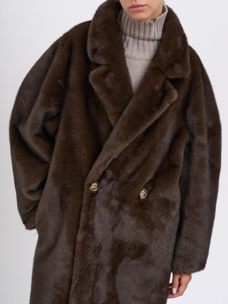 faux fur coat by Selfnex