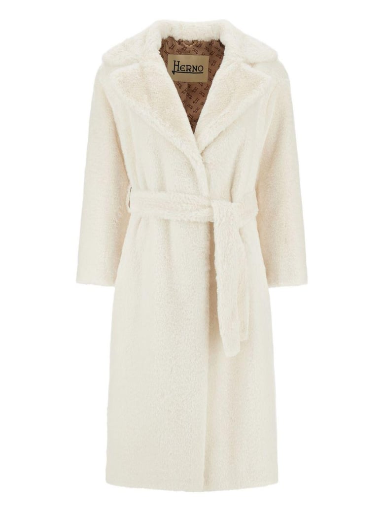 white shawl lapel coat by Selfnex