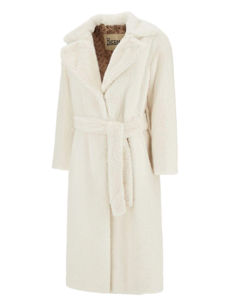 white shawl lapel coat by Selfnex