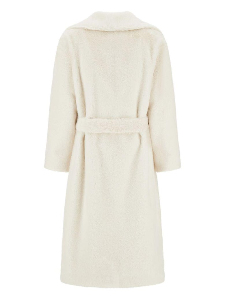 white shawl lapel coat by Selfnex
