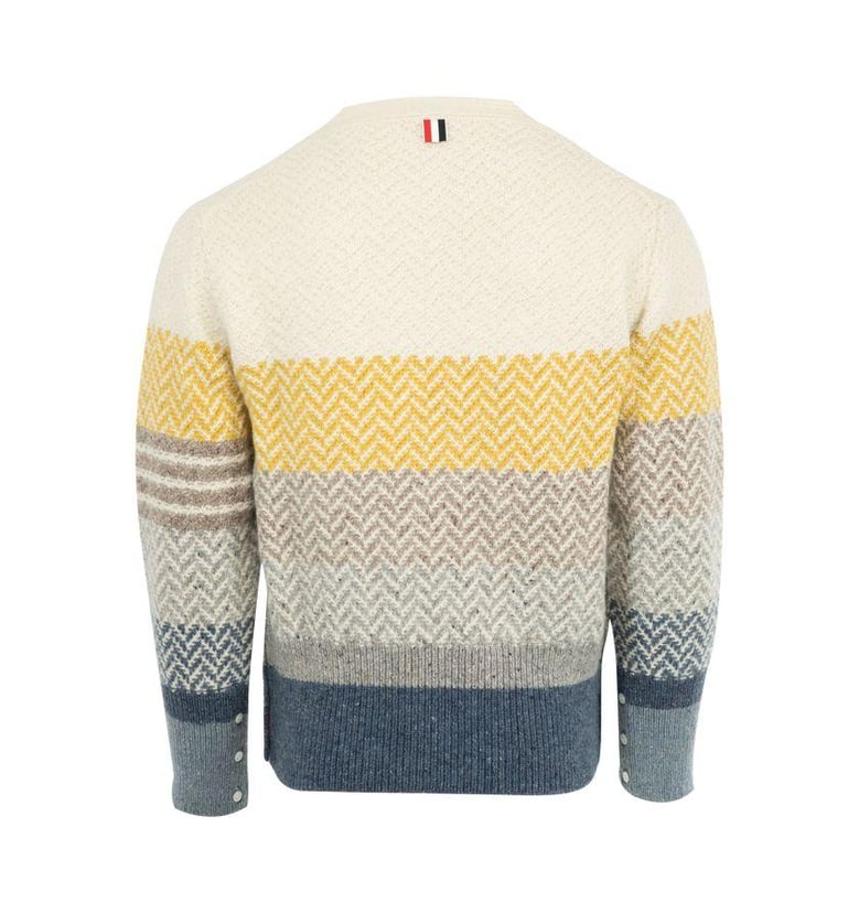 multicolored patterned cardigan by Selfnex