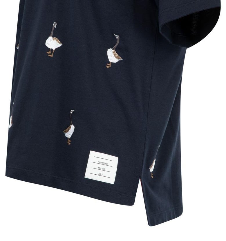 navy blue geese t-shirt by Selfnex