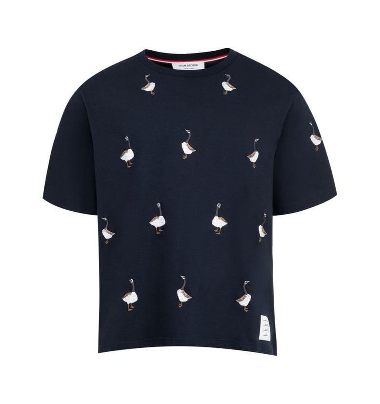 navy blue geese t-shirt by Selfnex