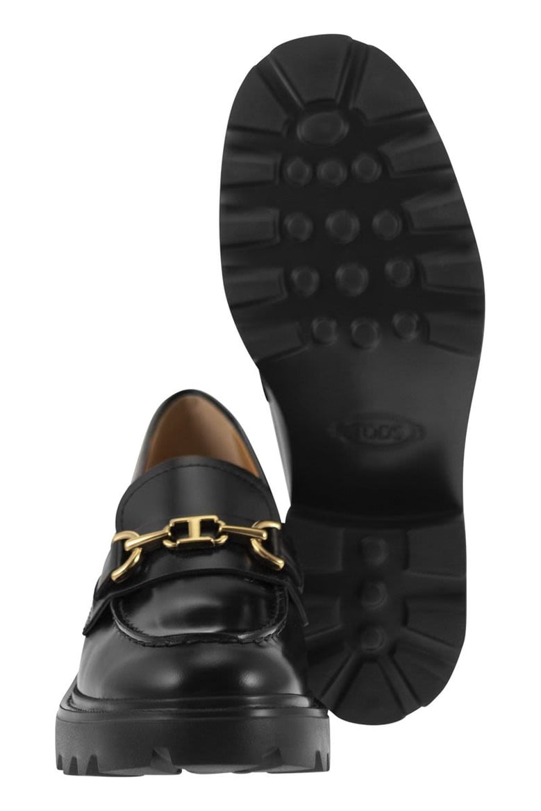 leather moccasin with carrarmato bottom by Selfnex