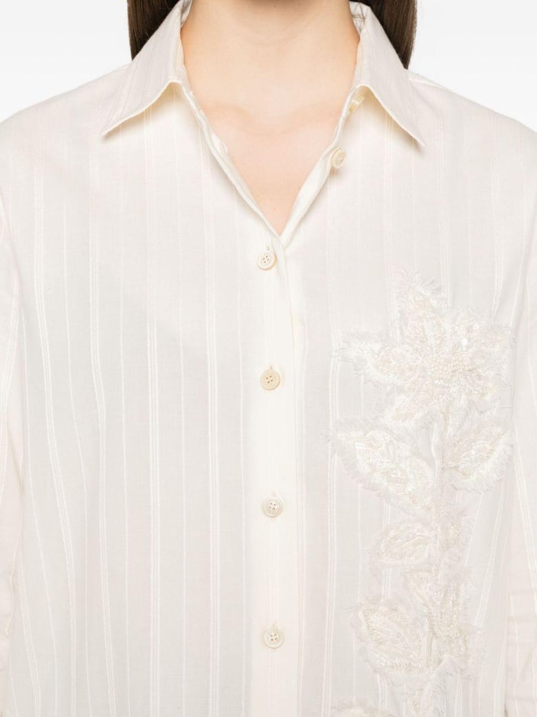 cotton sequined shirt by Selfnex