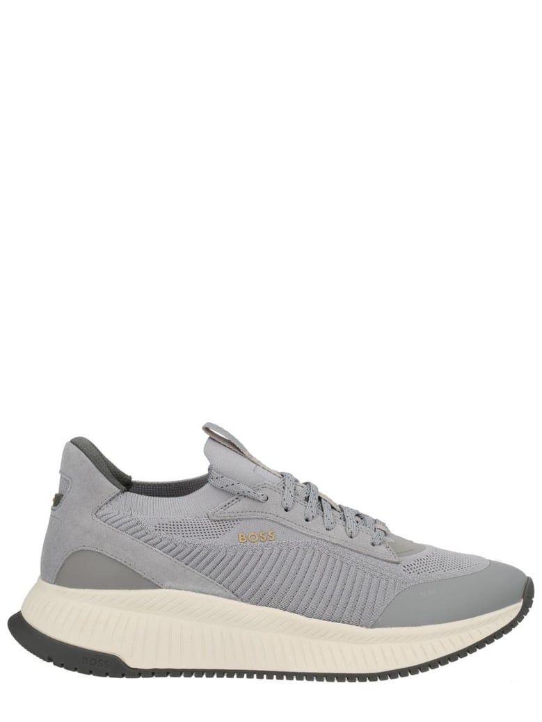grey synthetic sneakers by Selfnex