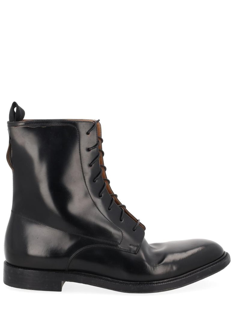 black leather loafers by Selfnex