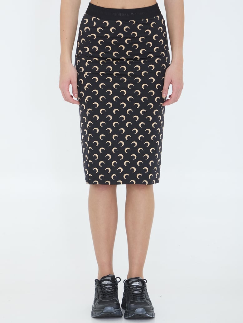 beige polyamide-elastane skirt by Selfnex