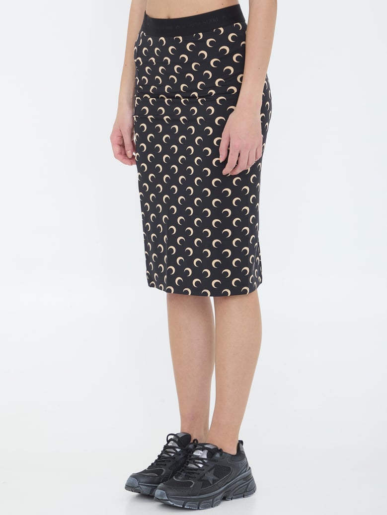 beige polyamide-elastane skirt by Selfnex