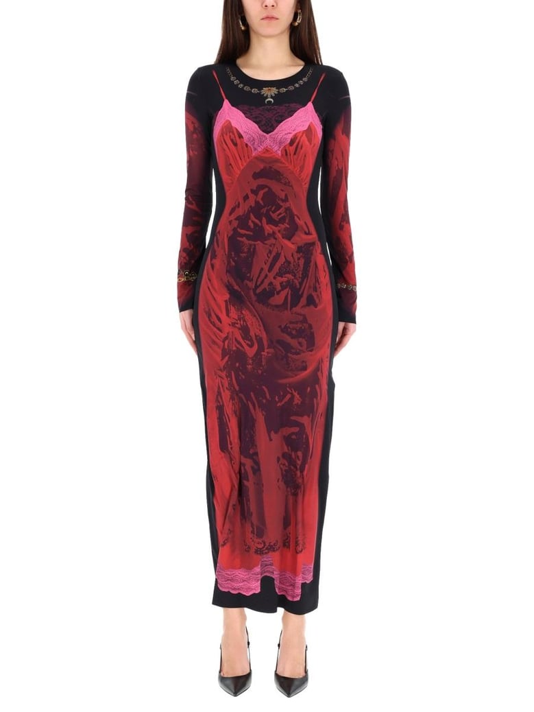 red polyamide dress by Selfnex