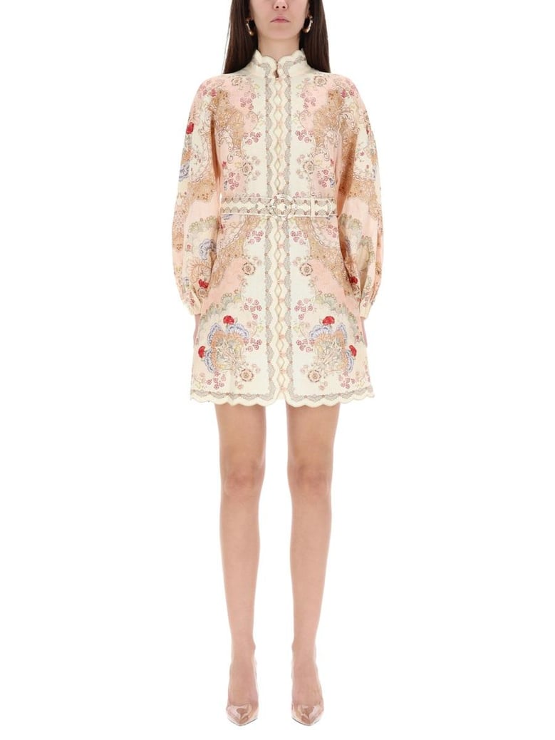 multicolour linen dress by Selfnex