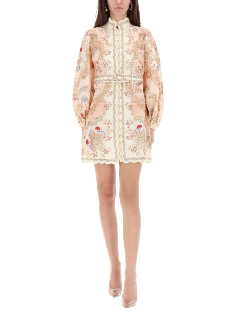 multicolour linen dress by Selfnex