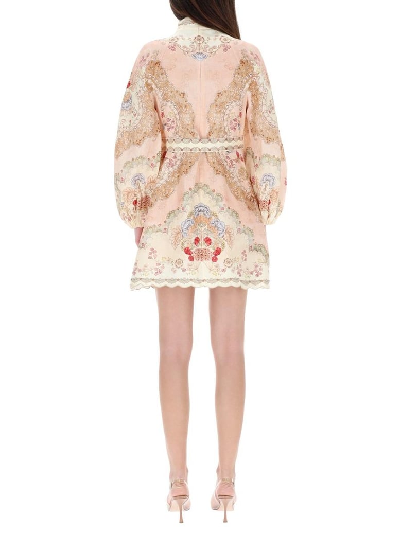 multicolour linen dress by Selfnex