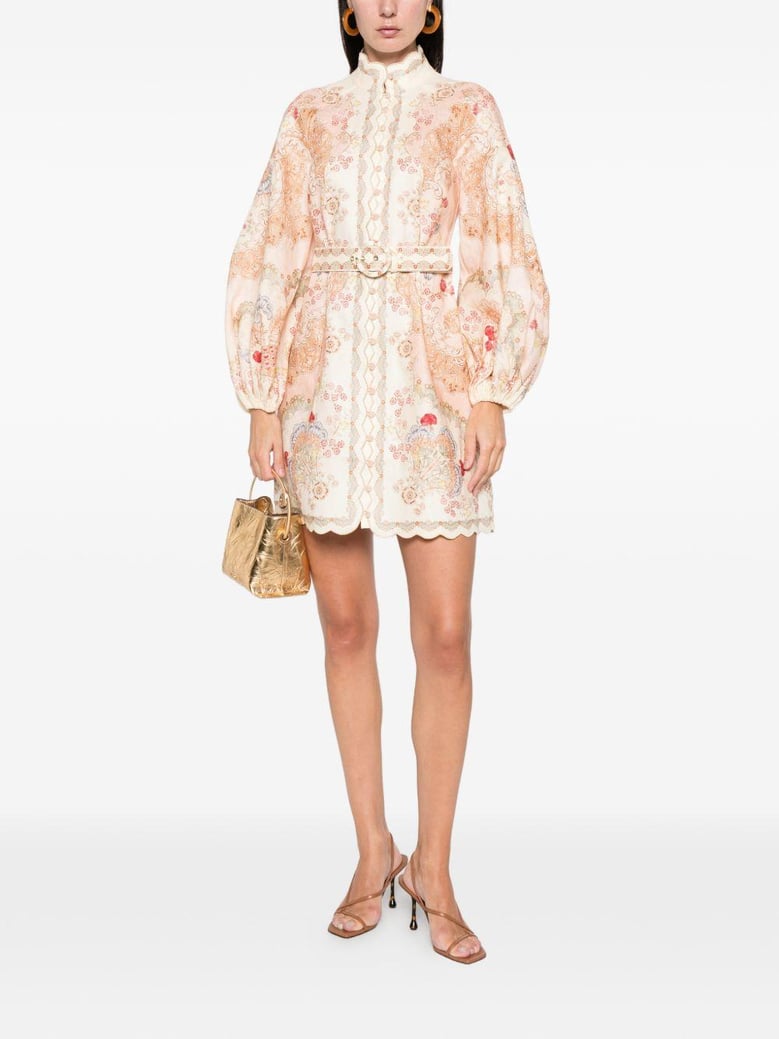 multicolour linen dress by Selfnex