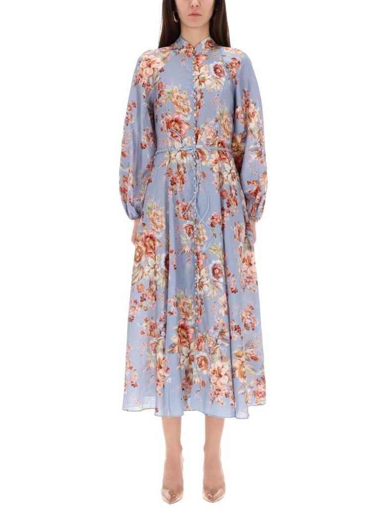 multicolour linen dress by Selfnex