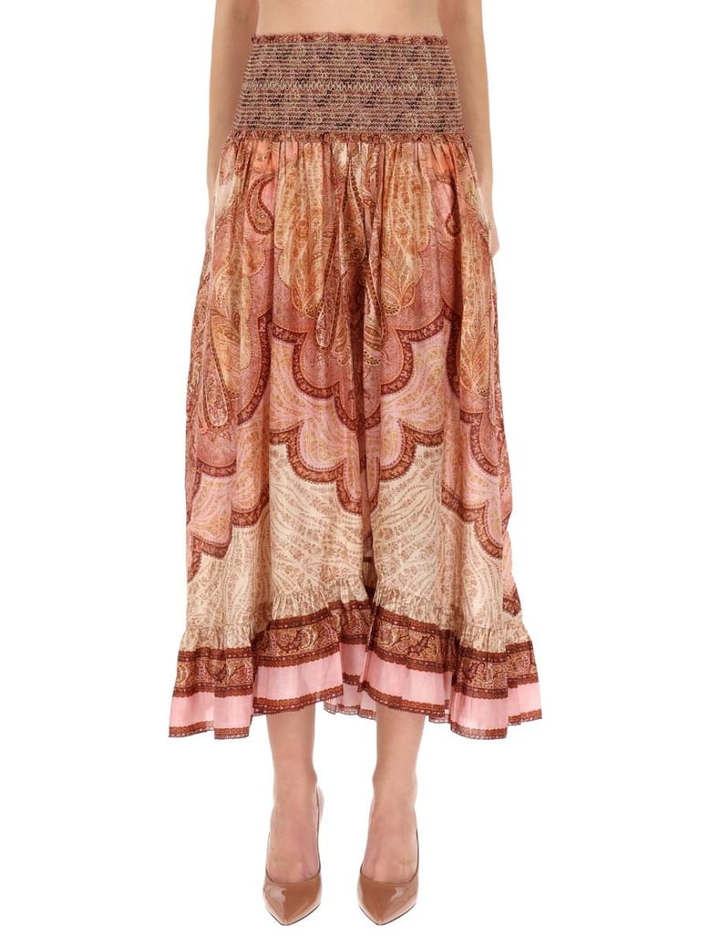 multicolour silk skirt by Selfnex