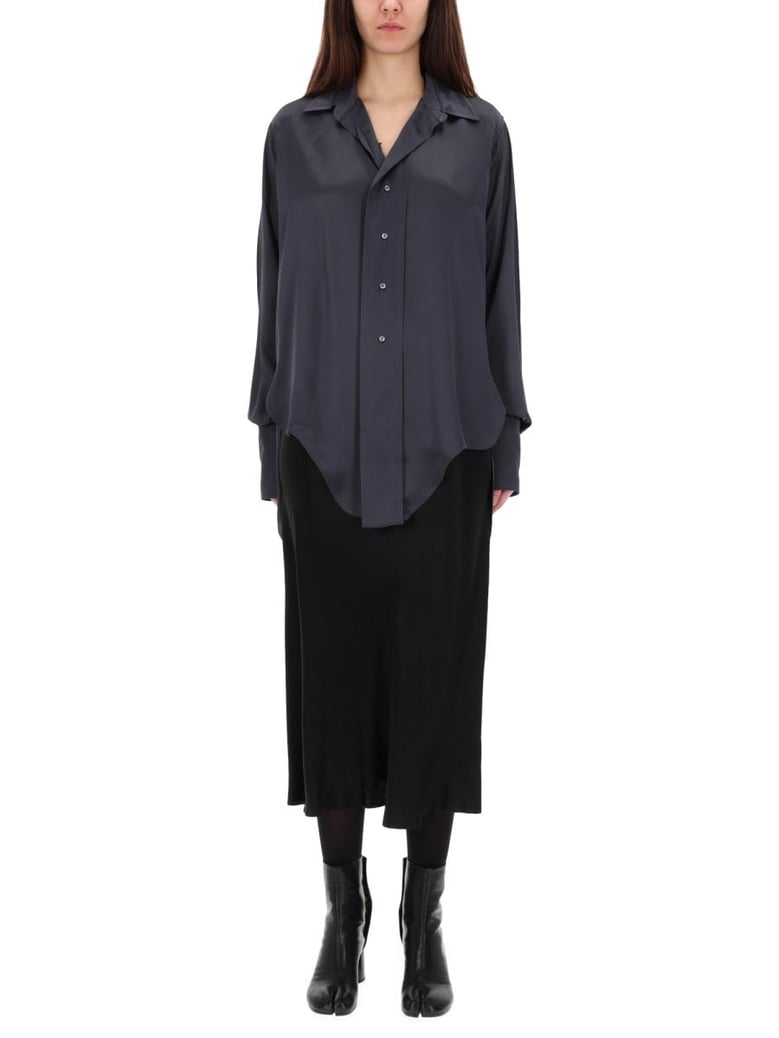 grey acetate viscose t-shirt by Selfnex