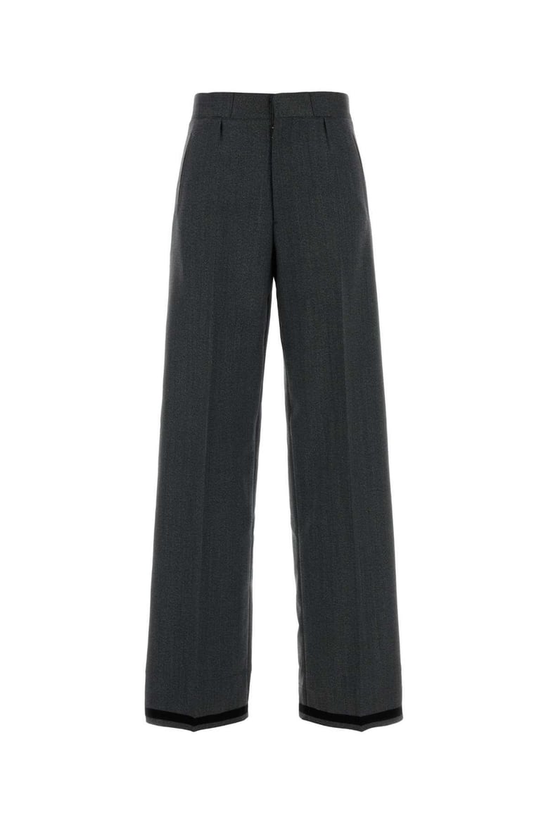 grey wool-blend trousers by Selfnex