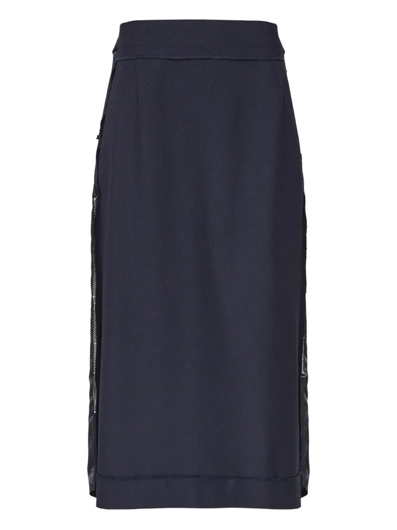 blue wool-blend skirt by Selfnex
