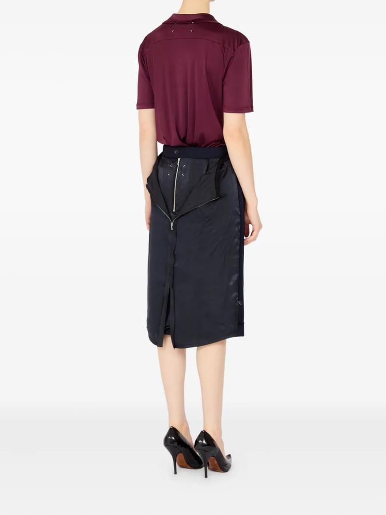 blue wool-blend skirt by Selfnex