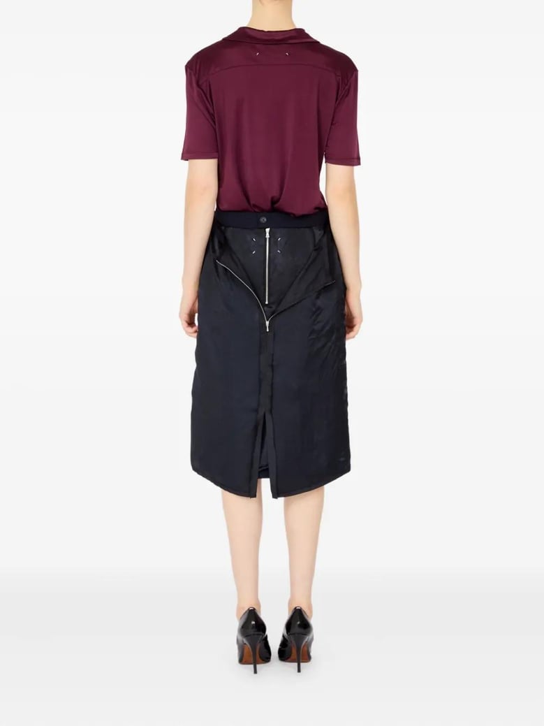 blue wool-blend skirt by Selfnex