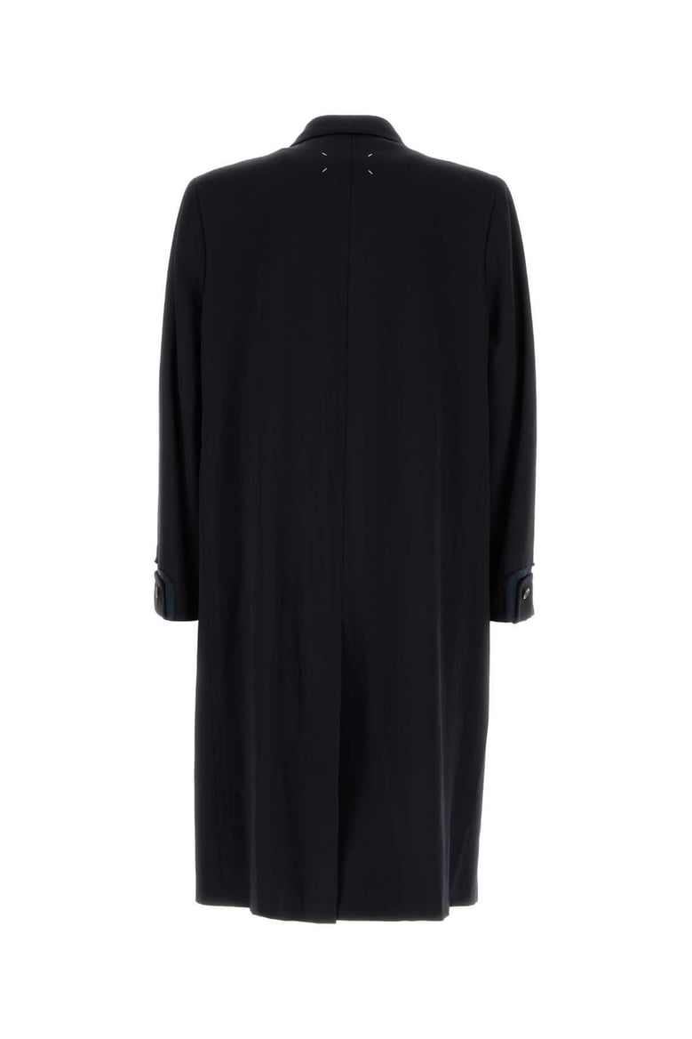 blue virgin wool trench by Selfnex