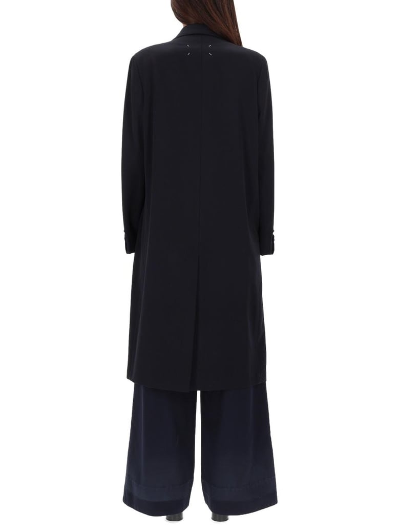 blue virgin wool trench by Selfnex