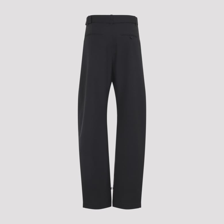 grey wool blend trousers by Selfnex