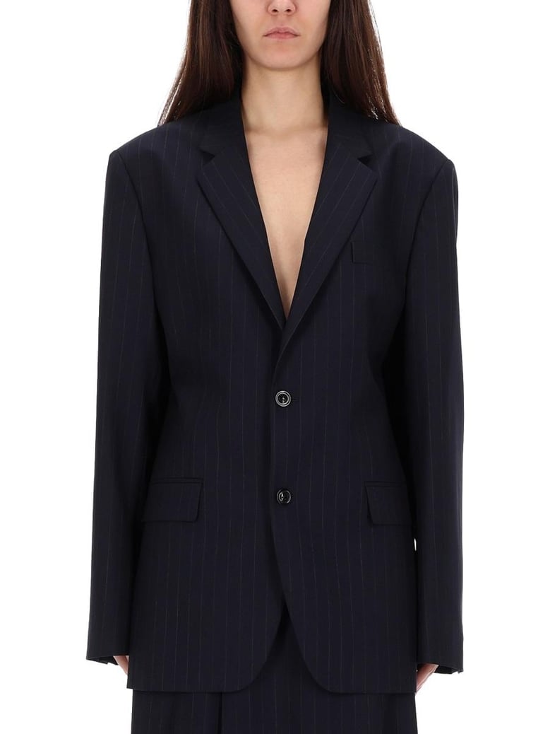blue wool jacket by Selfnex
