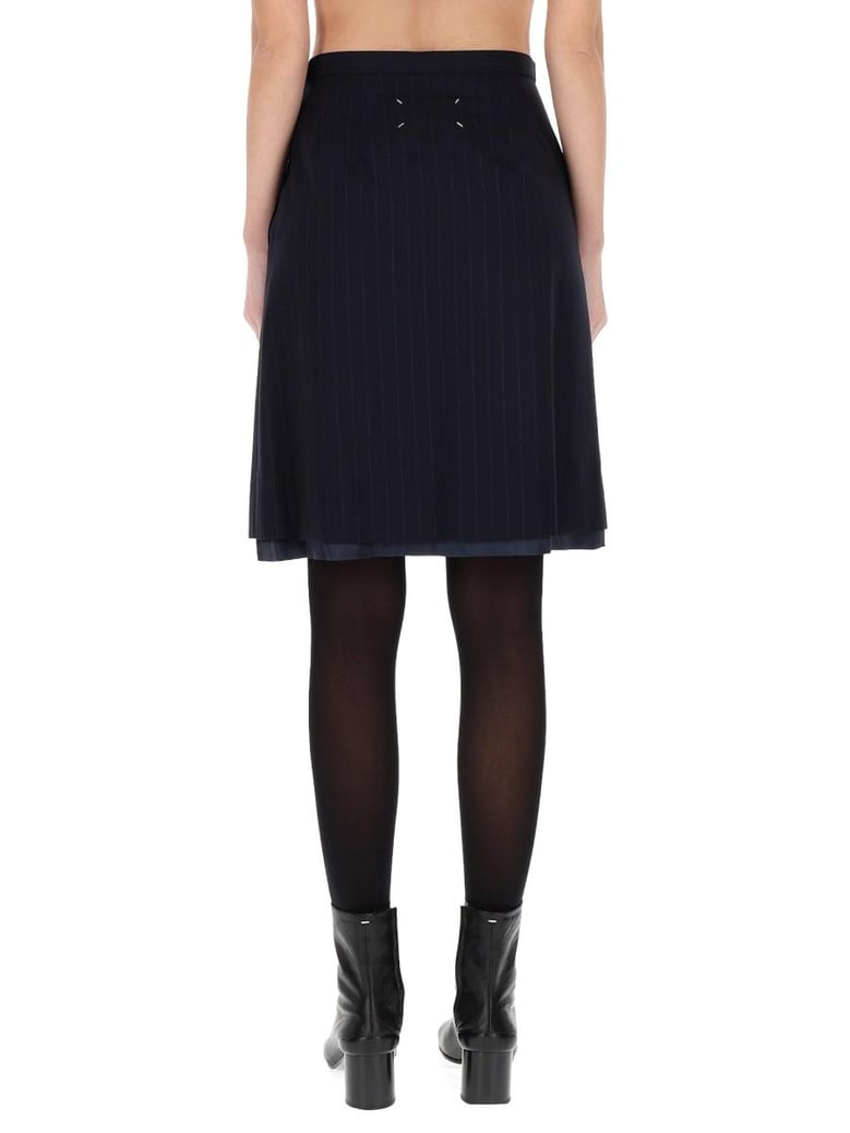 denim wool skirt by Selfnex