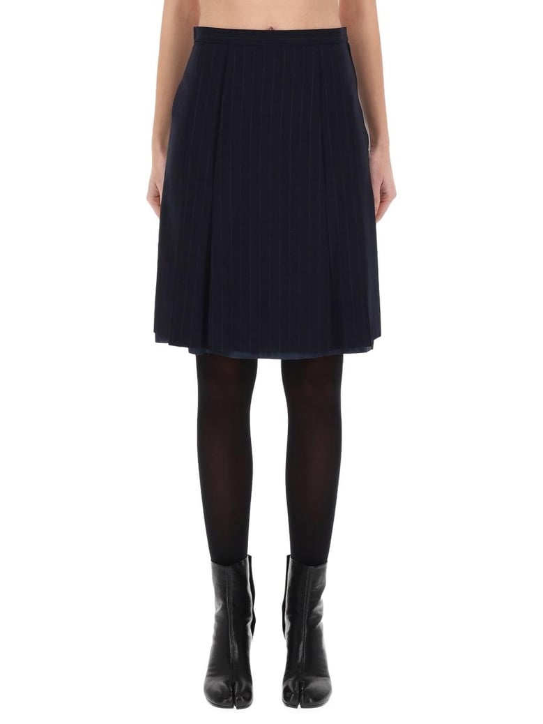 denim wool skirt by Selfnex