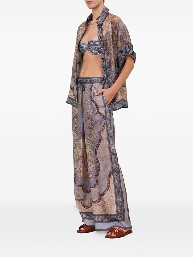 wanderlust silk trousers by Selfnex