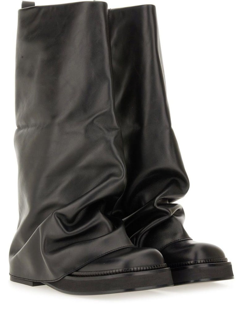 robin leather boots by Selfnex