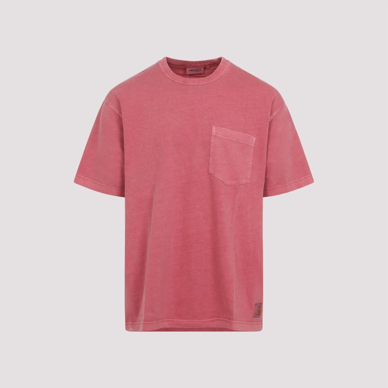 red s/s torion pocket cotton t-shirt by Selfnex