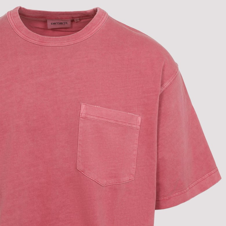 red s/s torion pocket cotton t-shirt by Selfnex