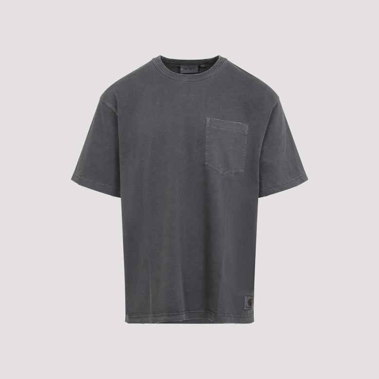 black s/s torion pocket cotton t-shirt by Selfnex