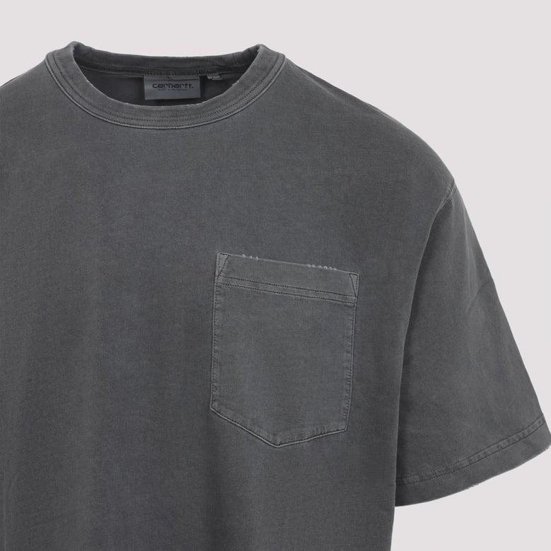 black s/s torion pocket cotton t-shirt by Selfnex