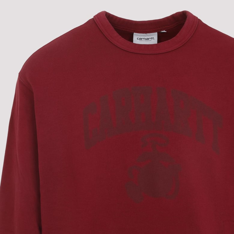 red faded pond corps cotton sweatshirt by Selfnex